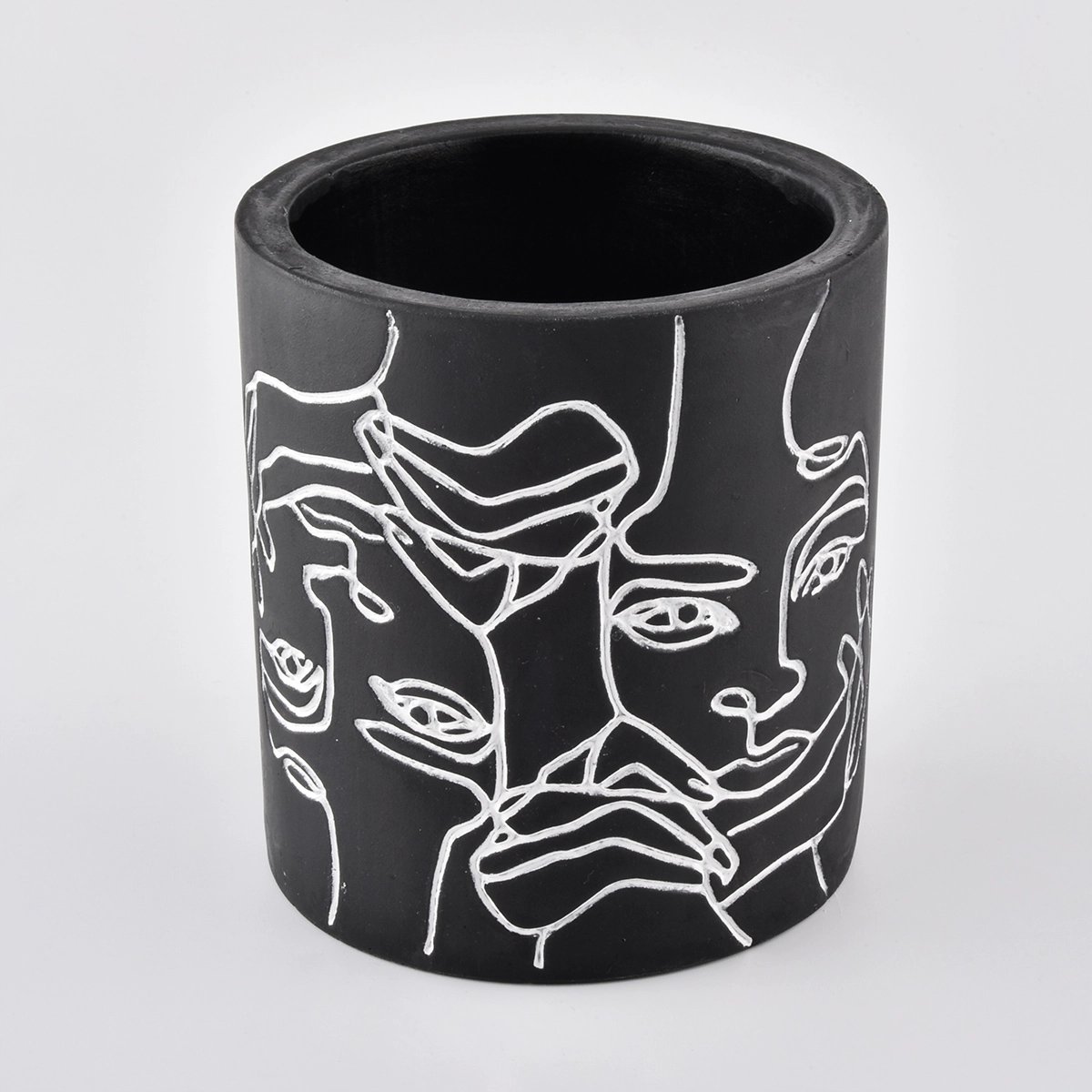 8oz 10oz matte black hurricane candle jars