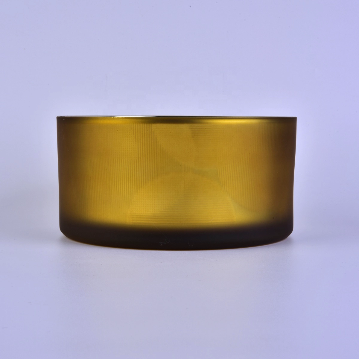 Manufacturer Factory price large golden custom glass candle jars 10oz 14oz