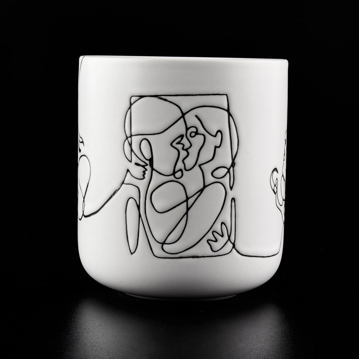 10oz matte white ceramic candle jars for Christmas