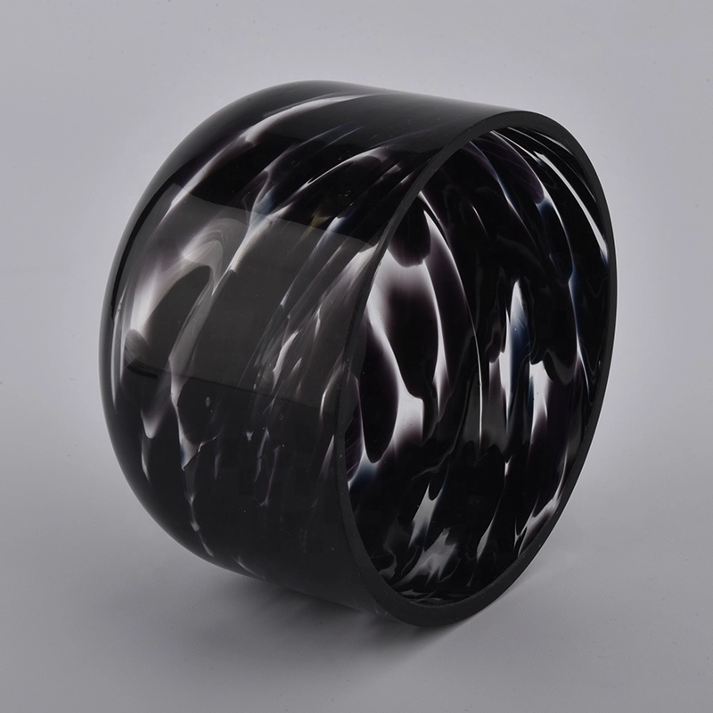 black glass vessels for candles