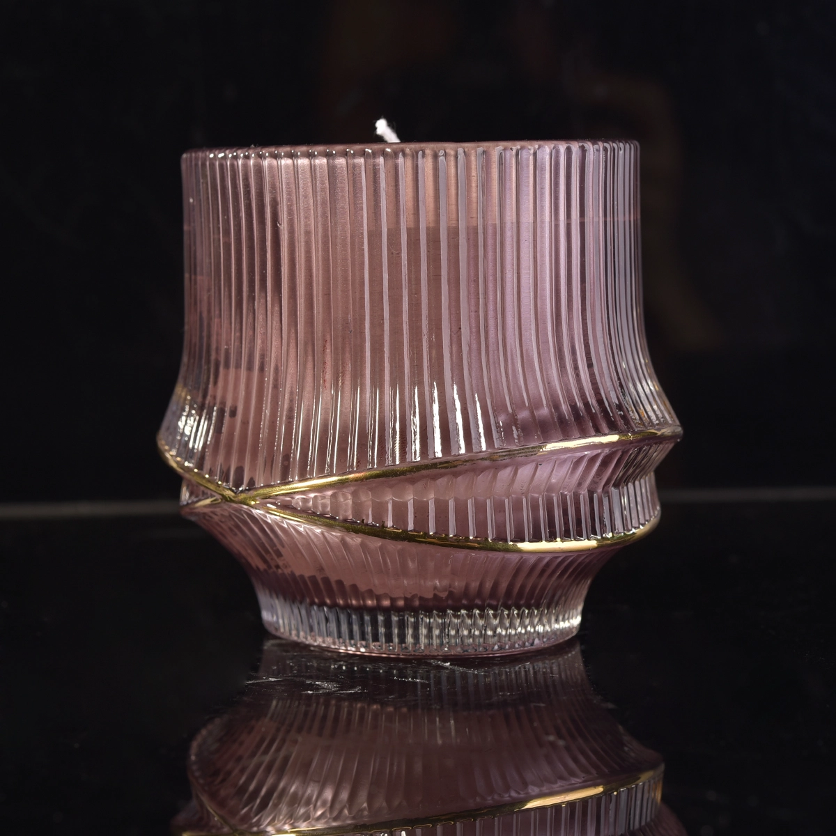 X design luxury empty glass candle jar for candle making and packaging