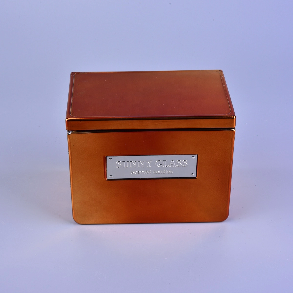 10oz 12oz 16oz Sunny luxury empty gold tealight glass candle jars with lids
