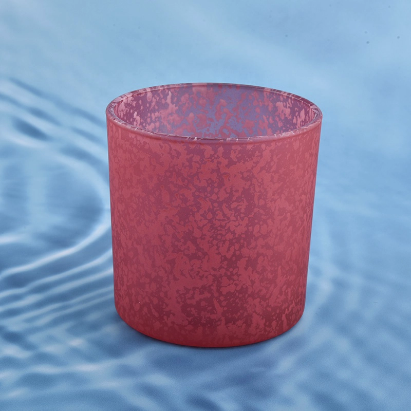 rose pink glass cande jars wholesale candle vessels