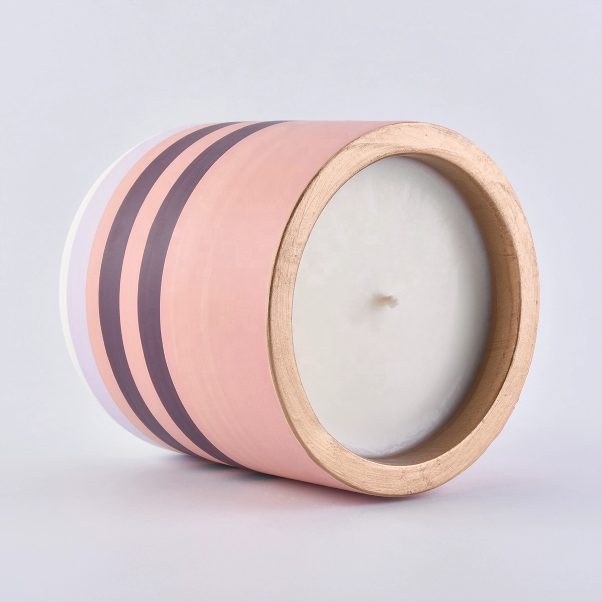 Wholesales custom printing glaze cement concrete candle jars