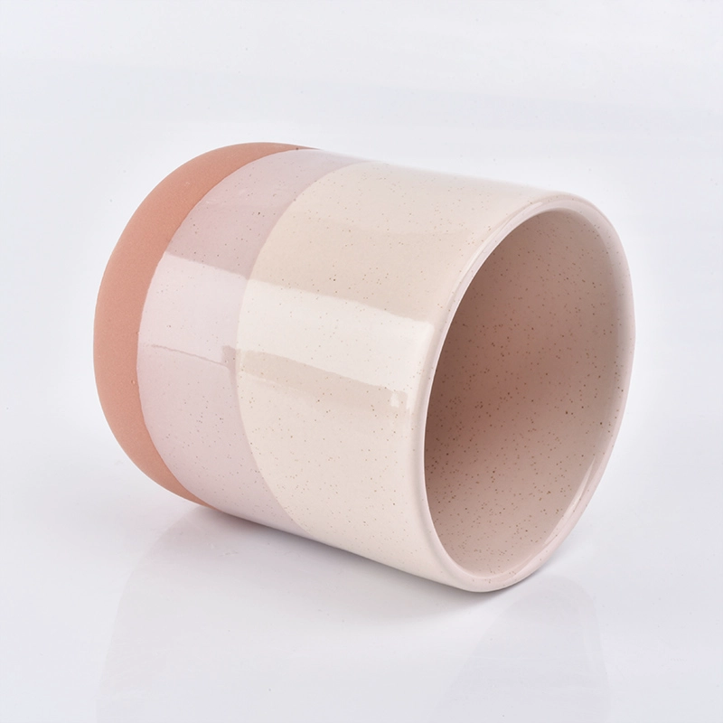 wholesale ceramic candle holder, glazed ceramic candle vessel curved bottom
