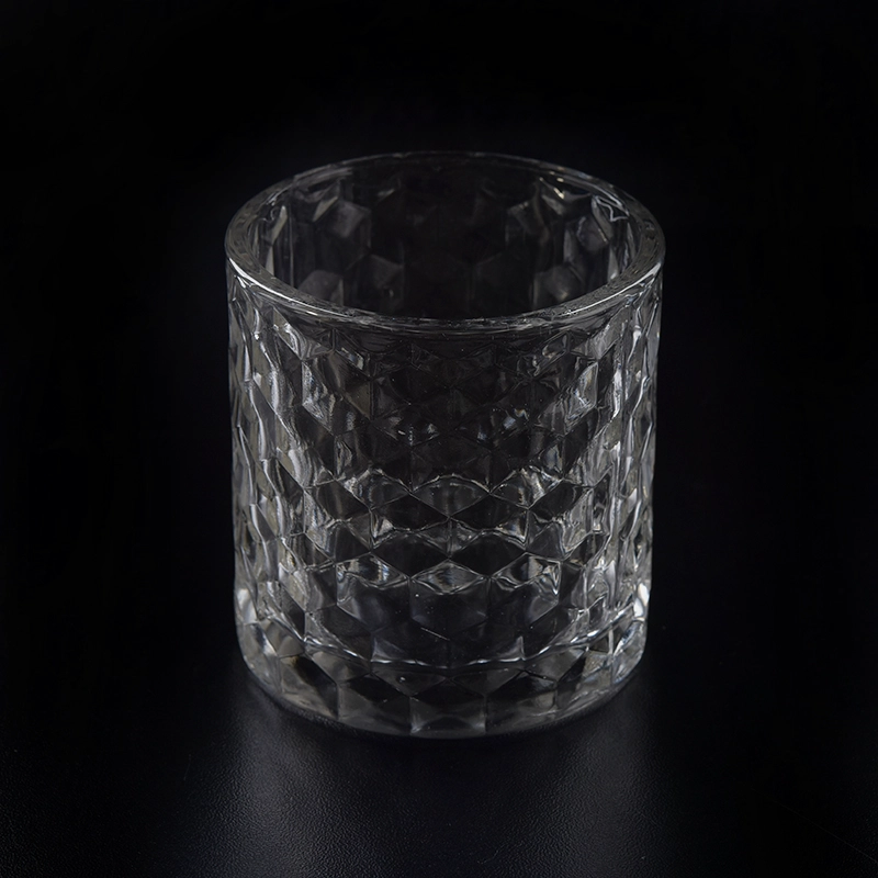 Crystal hexagon glass candle holder home decoration wholesale 