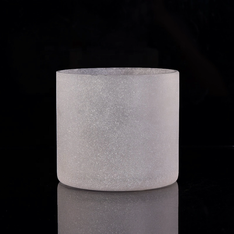 Sandblasted glass candle jars frosted home decoration wholesales