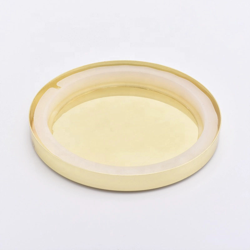 wholesales candle holder lid, gold lid for candle jars