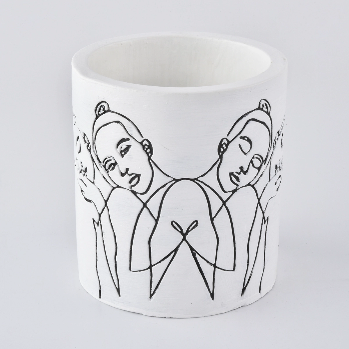 matte white concrete candle jars suppliers