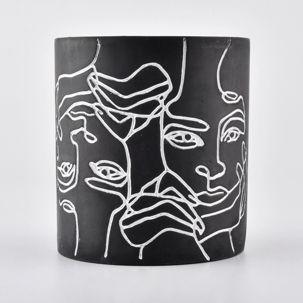 8oz 10oz matte black hurricane candle jars