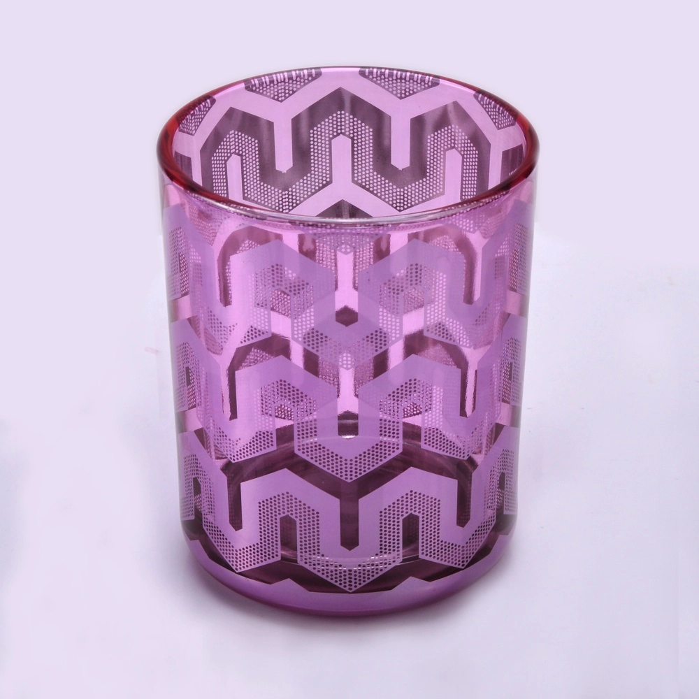 Wholesales tealight laser cylinder glass candle holder 8oz 10oz