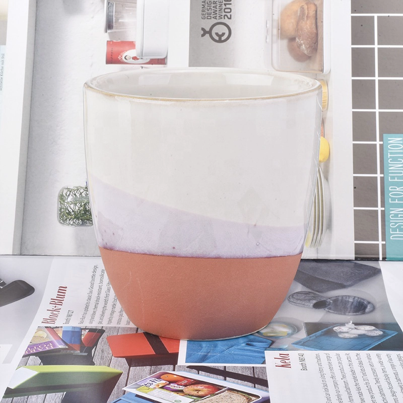 Cylinder ceramic candle cups frosted candle holders home decor 
