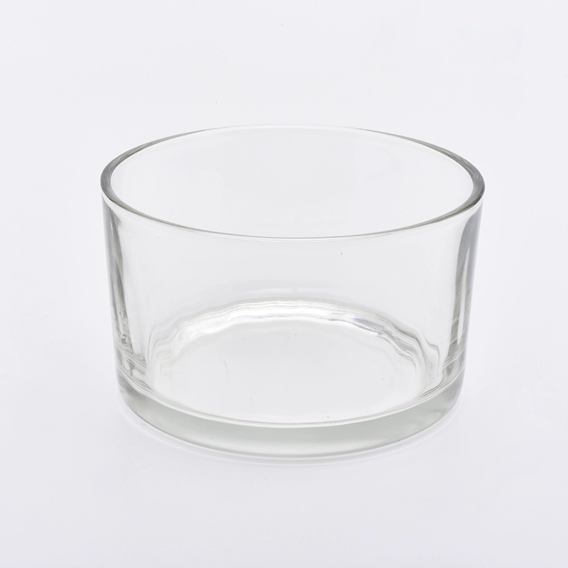 16oz Short Wide Clear Glass Candle Holders Home Decor Wholesales