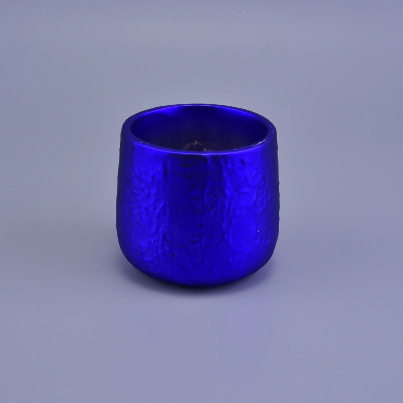 8oz colorful metallic decorative ceramic candle holders