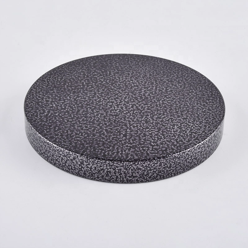 Wholesales Custom round grey metal lid cover for candle holder jars