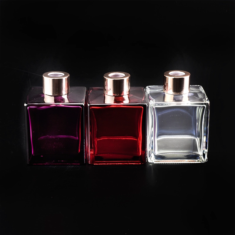 Clear Square Glass Aroma Oil Bottle Reed Diffuser Container Aromatherapy Wholesales
