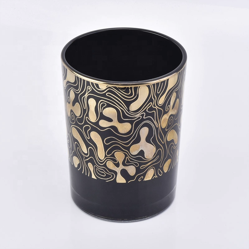 8oz 10oz 12oz black sprayed glass candle jars