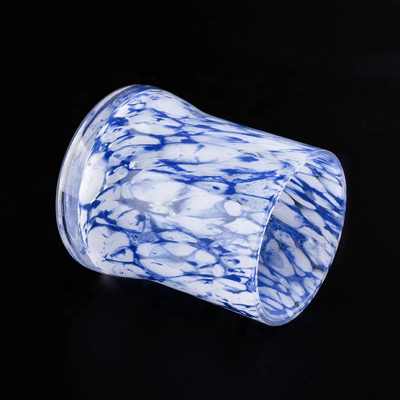 custom glass vessel, hand made 12 oz glass candle jar and boxes