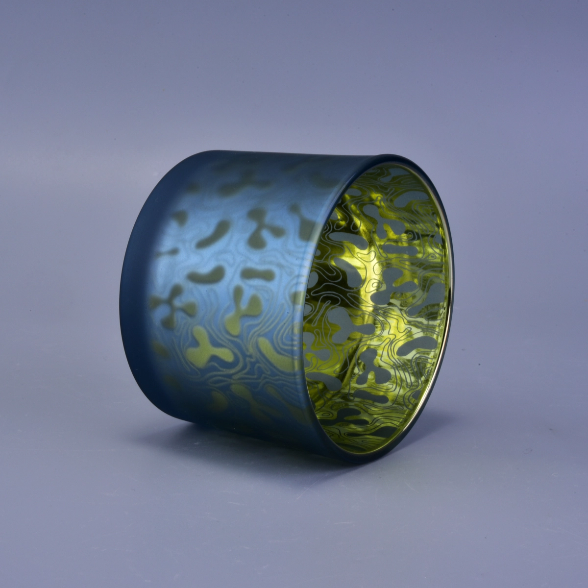 laser printed glass candle holders, decorative glass candle vessel for holidays