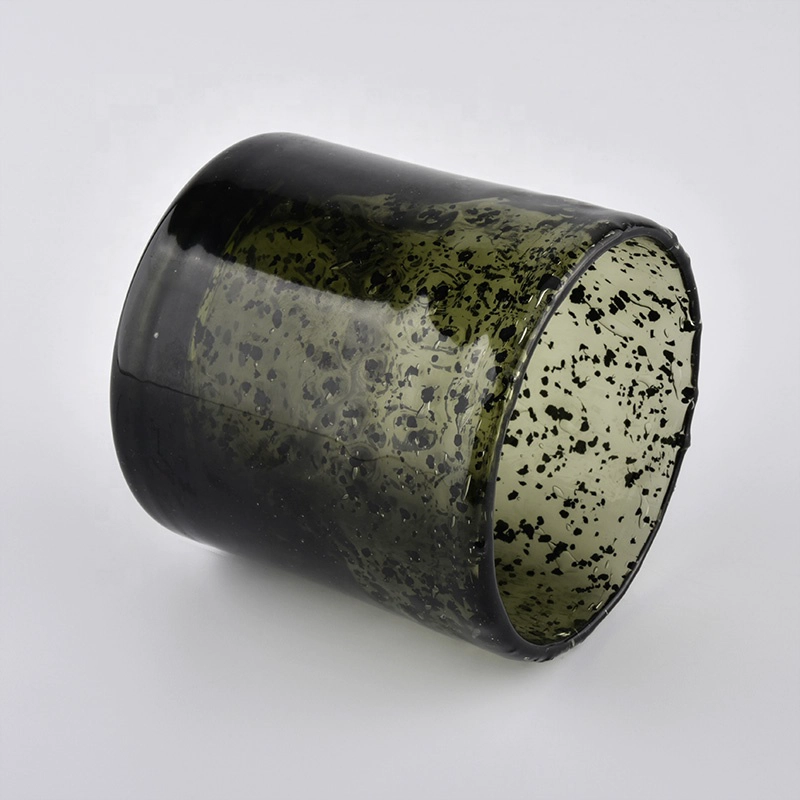 green colored glass candle holders for home decoration