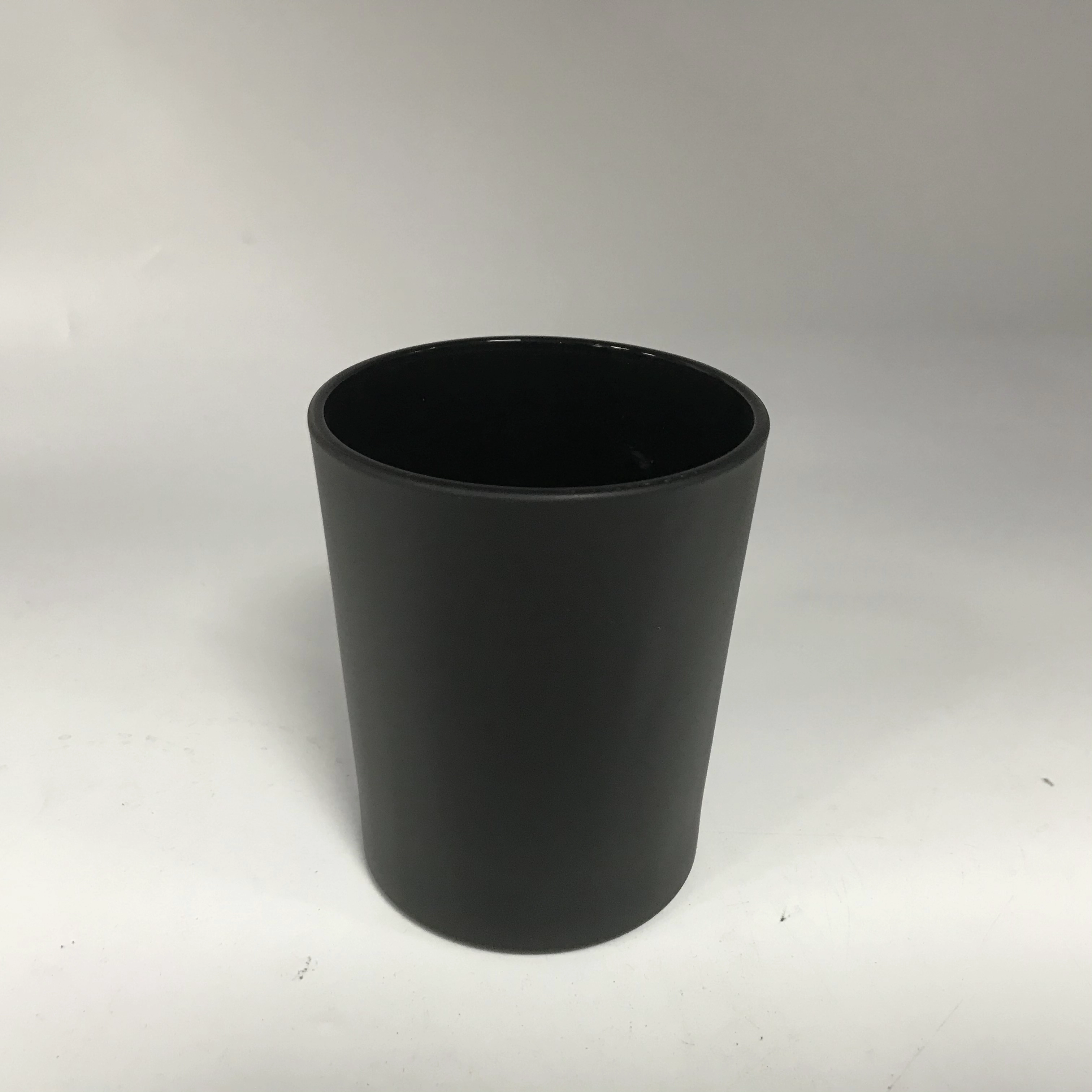 luxury matte black 7oz glass candle jars