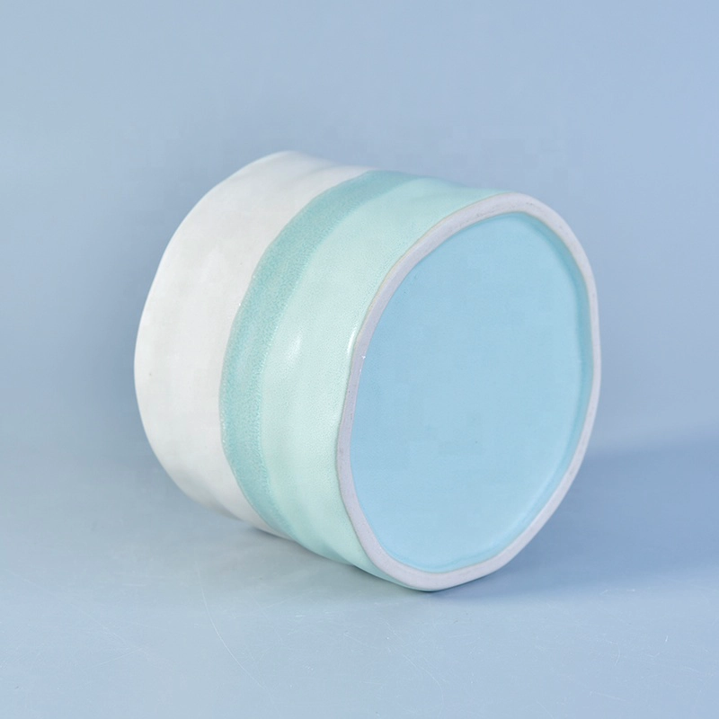 Customized color glaze ceramic tealight candle vessel candle containers home decorative use