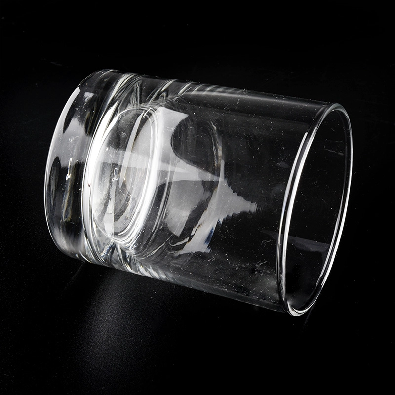 6oz cylinder glass candle jars with thick base