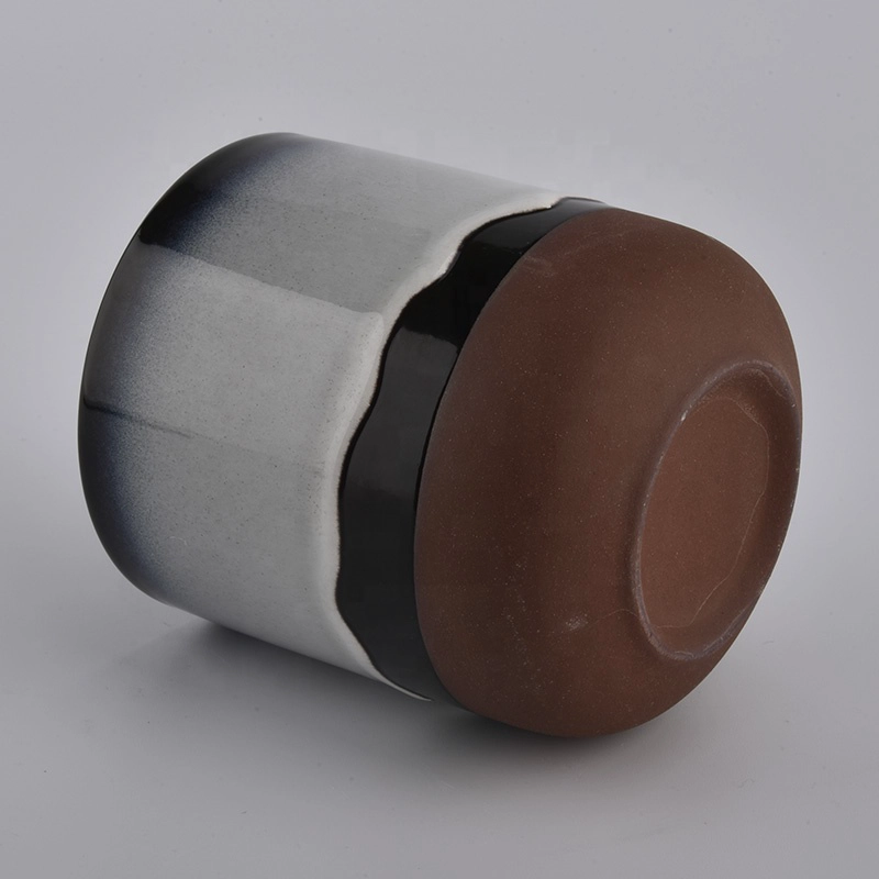 10oz Wholesales empty custom frosted ceramic candle jar holder