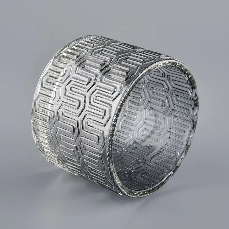 Wholesales luxury decorative scented glass candle container jar and lid
