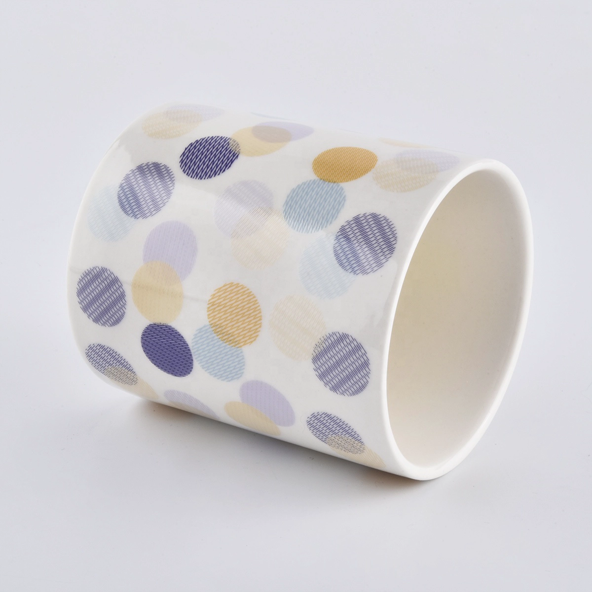 In bulk empty porcelain luxury ceramic holders for candle making