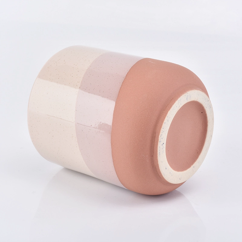 wholesale ceramic candle holder, glazed ceramic candle vessel curved bottom