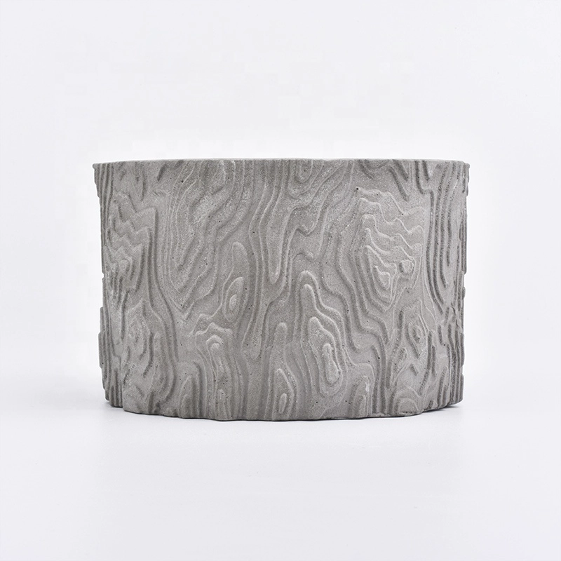 Wholesales custom grey luxury concrete candle jar holder 20oz 10oz