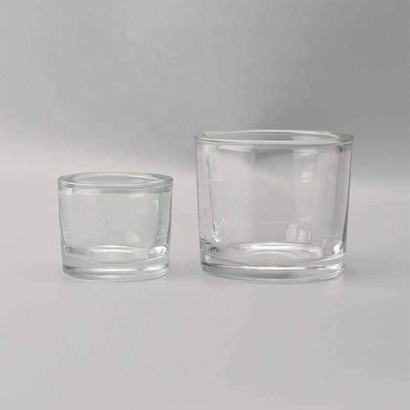 thick wall glass tealight holder, wedding candle holder