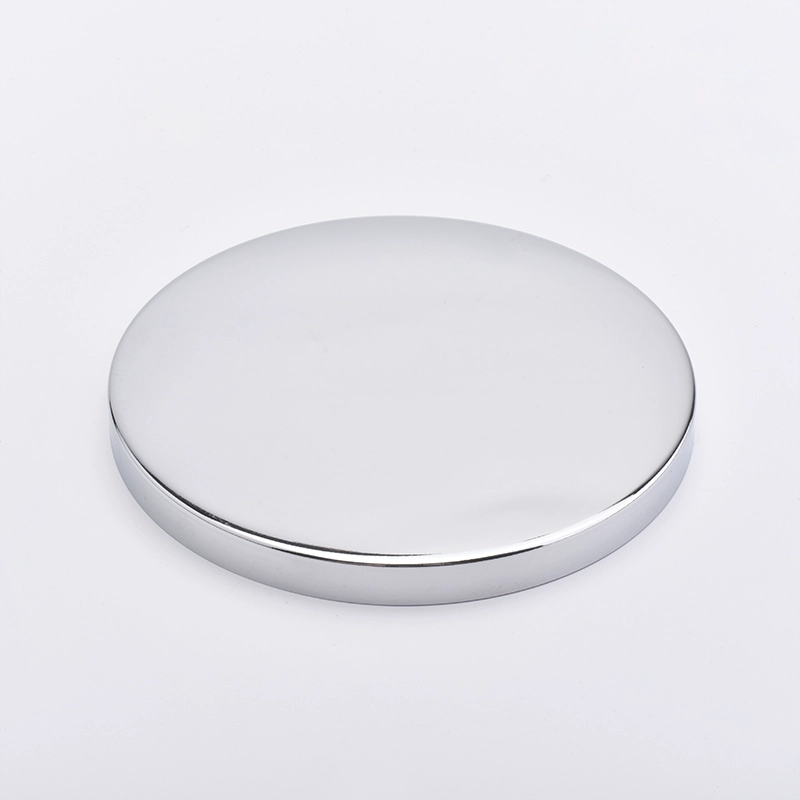 mirror metal lids for candle holders electroplating color caps for glass containers wholesales