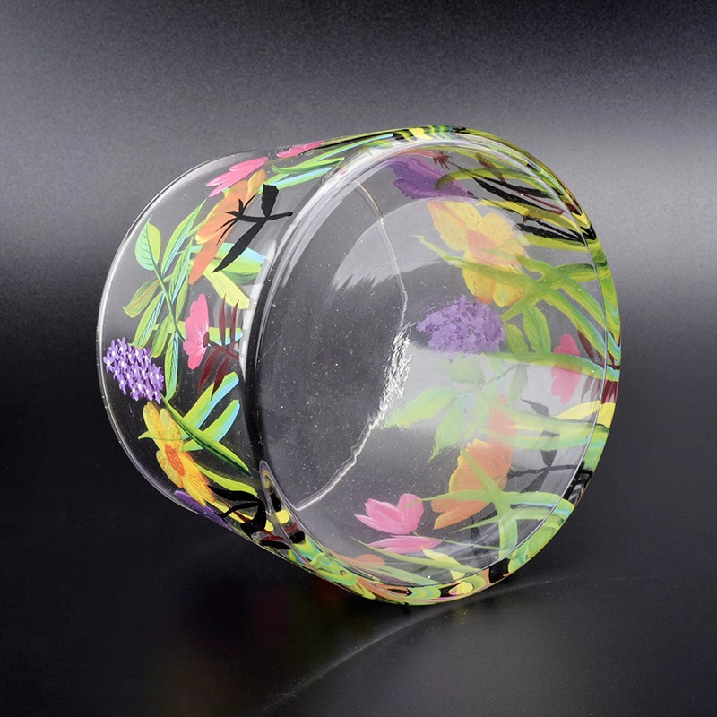 Transparent clear candle vessel tea light glass candle jar wedding decor in bulk