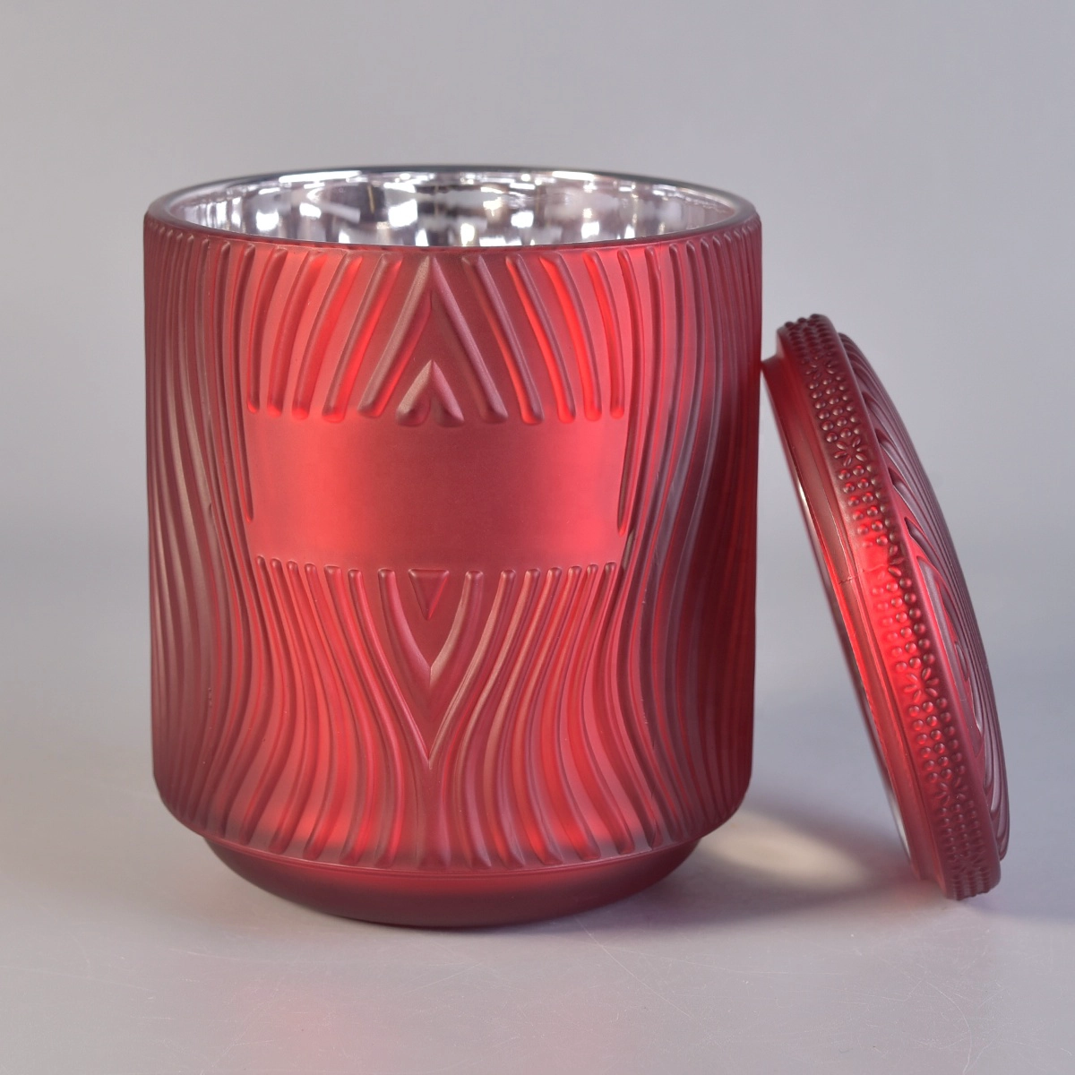 10oz 16oz 20oz Sunny luxury votive Glass candle jar vessel with lid