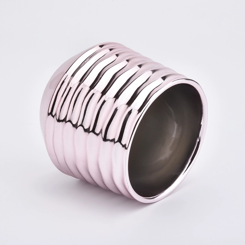 luxury electroplating ceramic candle vessel wholesale