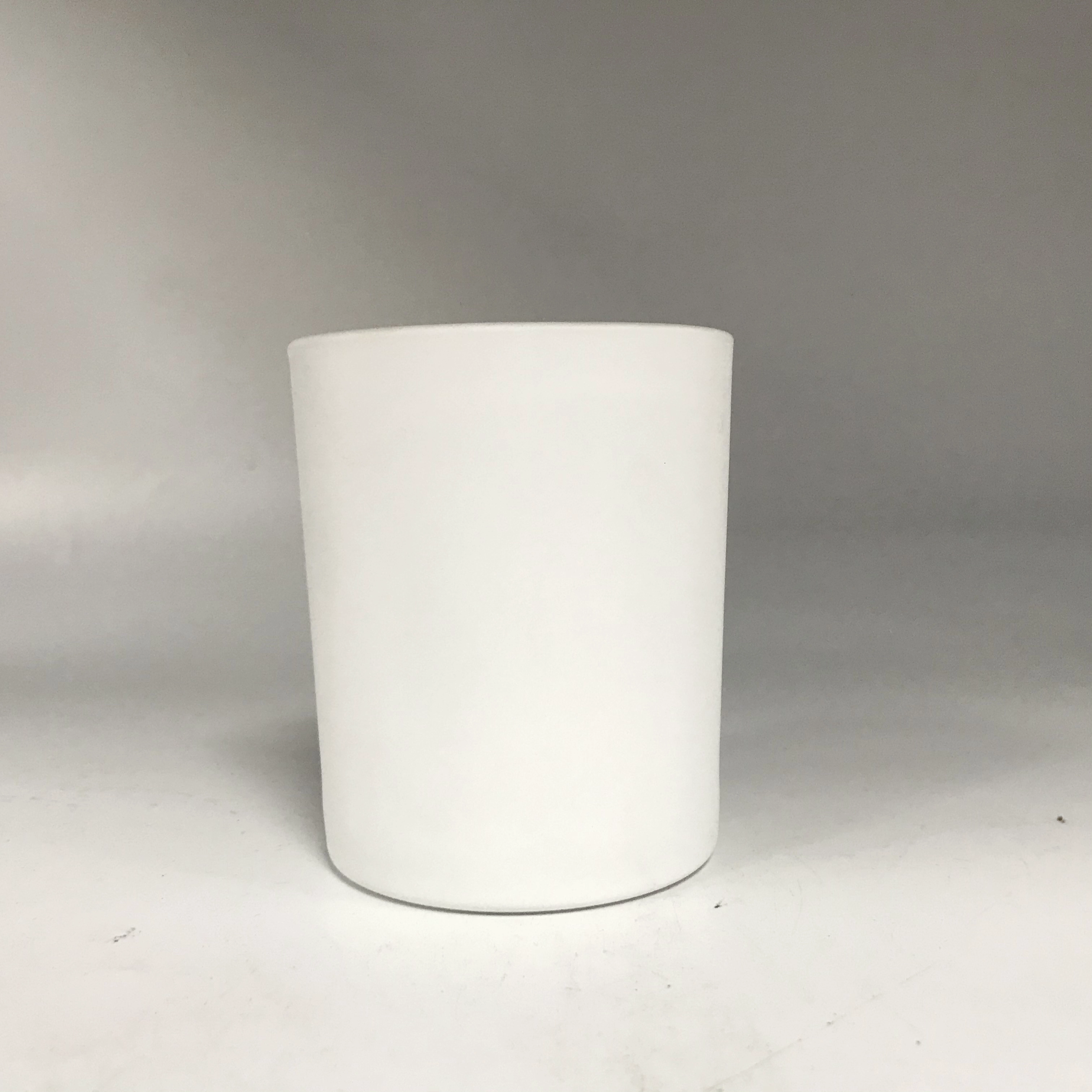 matte white 5oz glass candle jars