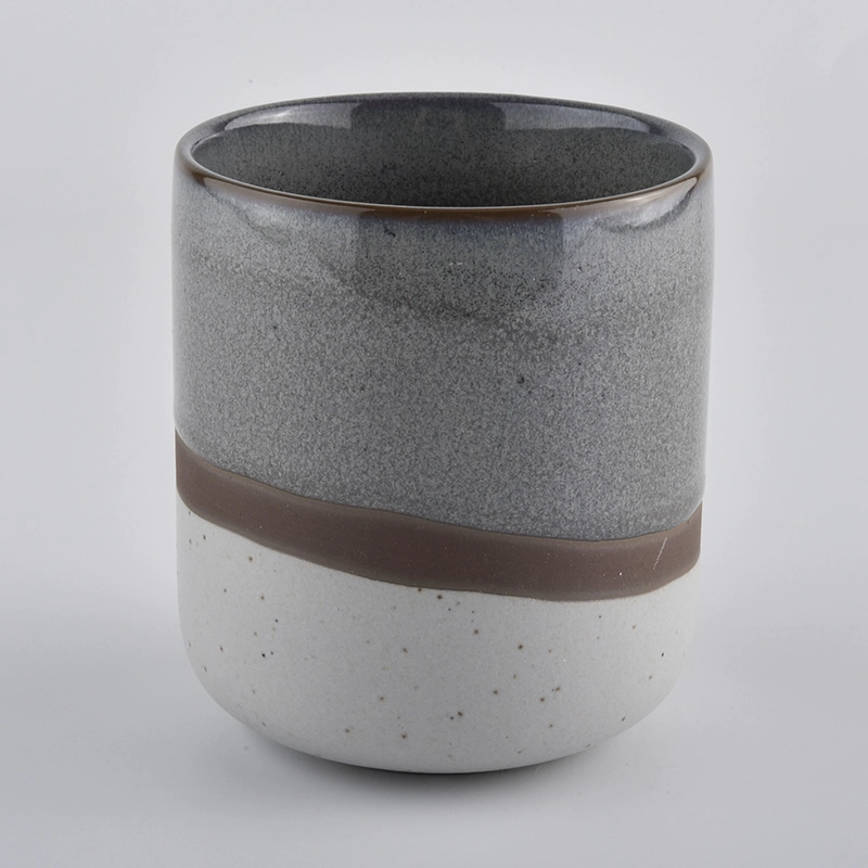 empty new ceramic jars for candle making