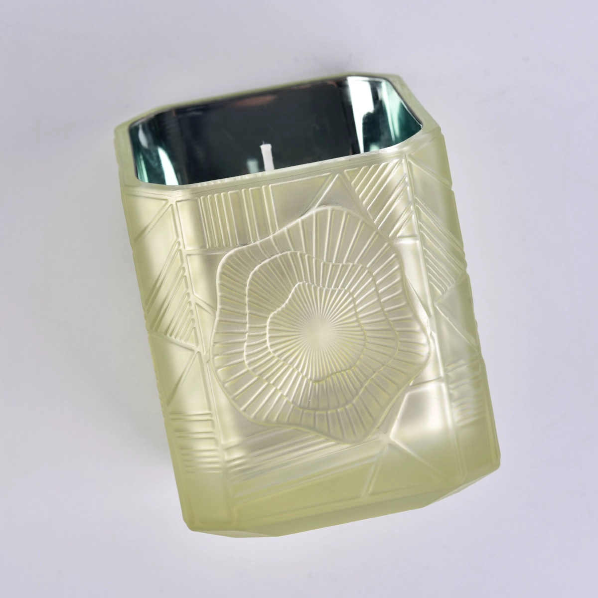 Hot sales Suppliers luxury square Glass candle jar holder