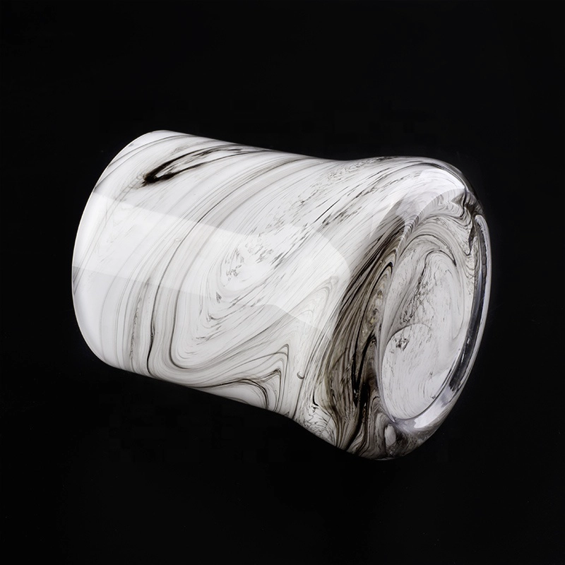 ground glass vessel hand made glass candle container
