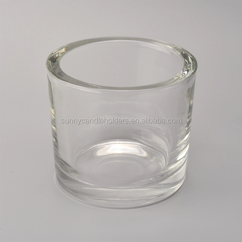 thick wall glass tealight holder, wedding candle holder
