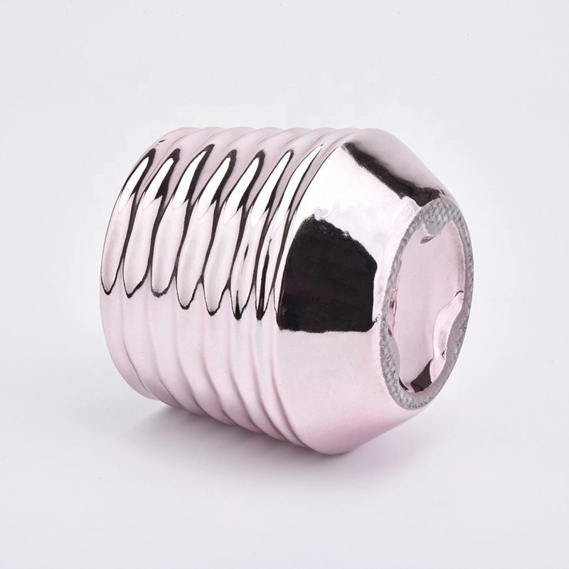 luxury electroplating ceramic candle vessel wholesale