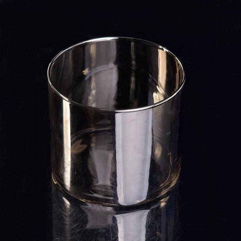 Luxurious Glass Candle cup clear candle stick Holder custom