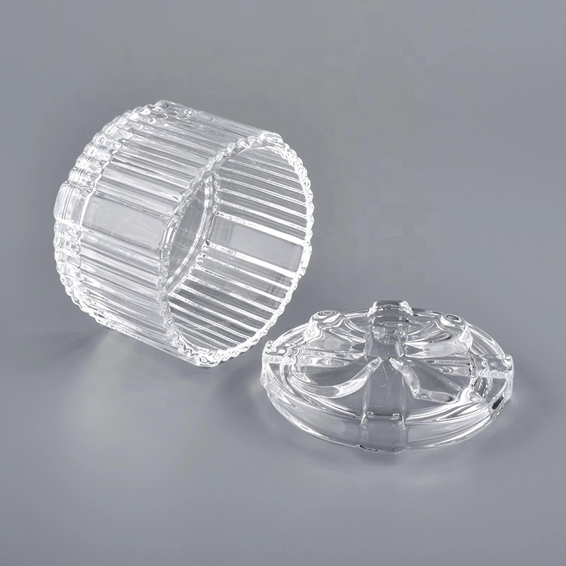 4oz mini glass candle containers with knot lids