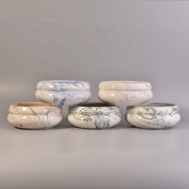 Unique ceramic scented bowl votive candle vessel custom candle holders with lid wedding decor wholesale