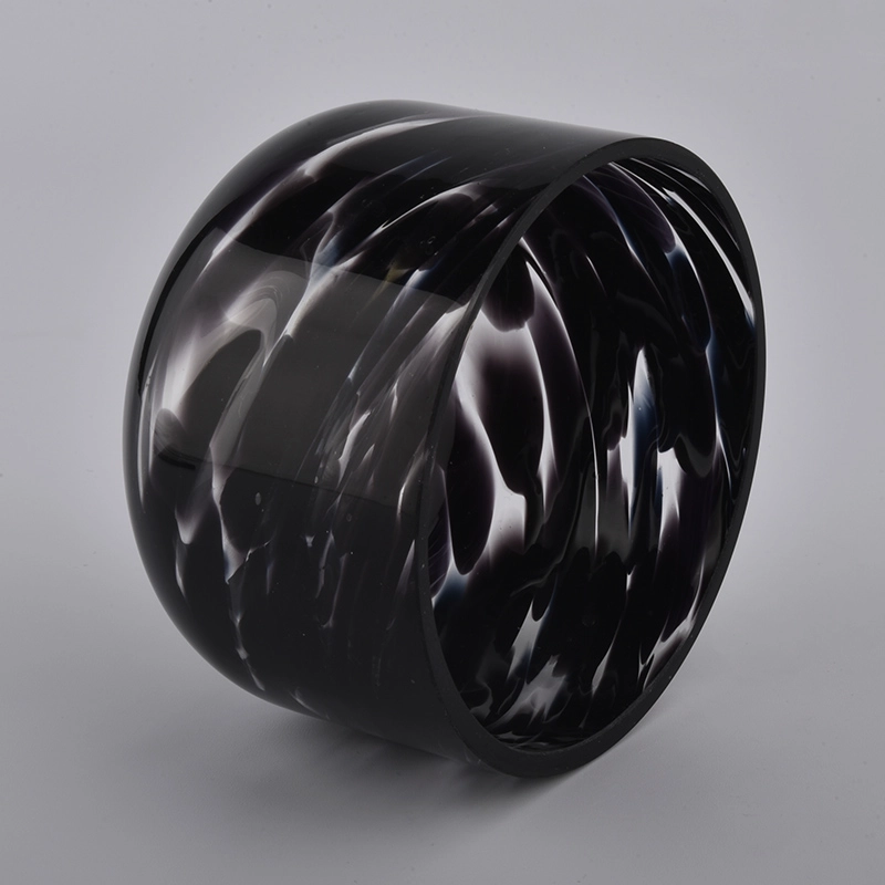 black glass vessels for candles