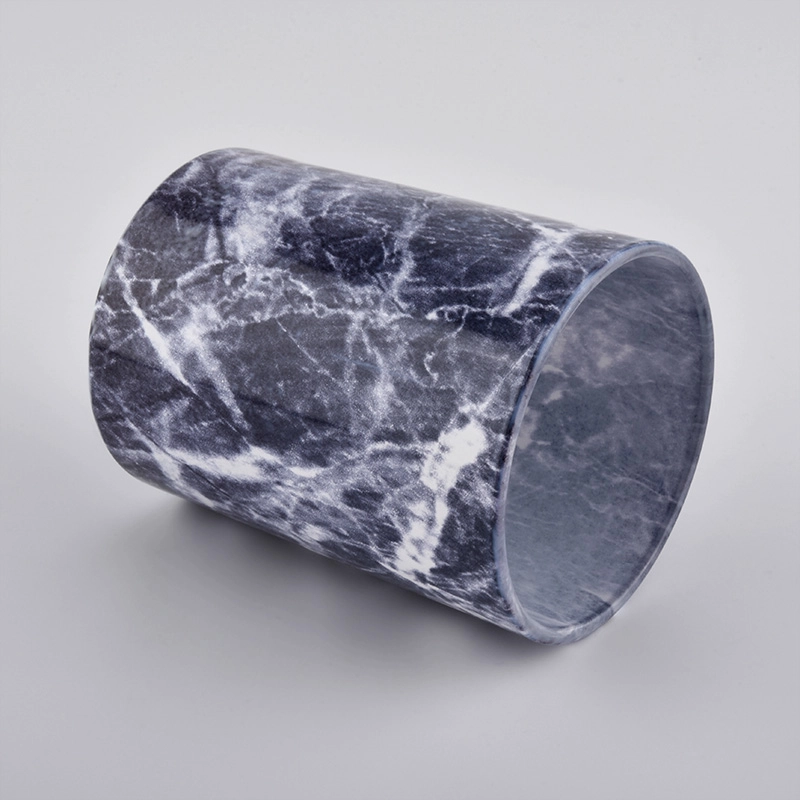 marble painting glass candle holders