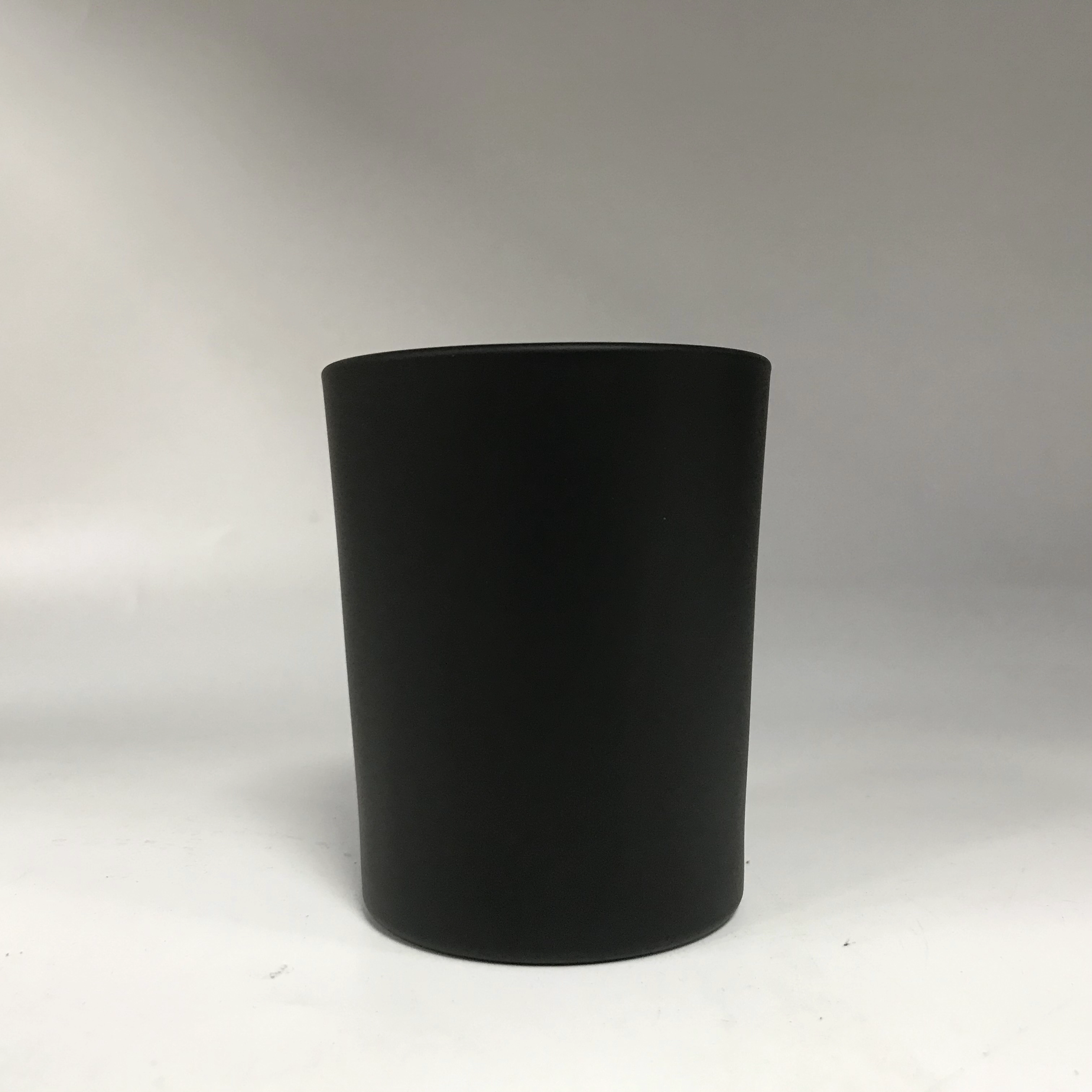 luxury matte black 7oz glass candle jars