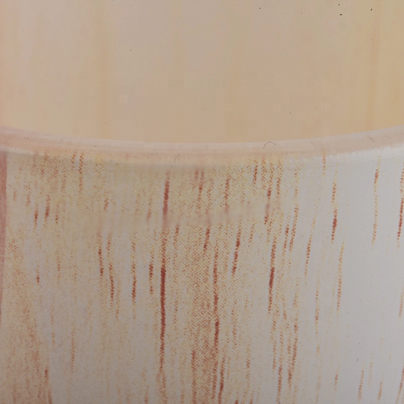 glass candle jars with water transfer printing